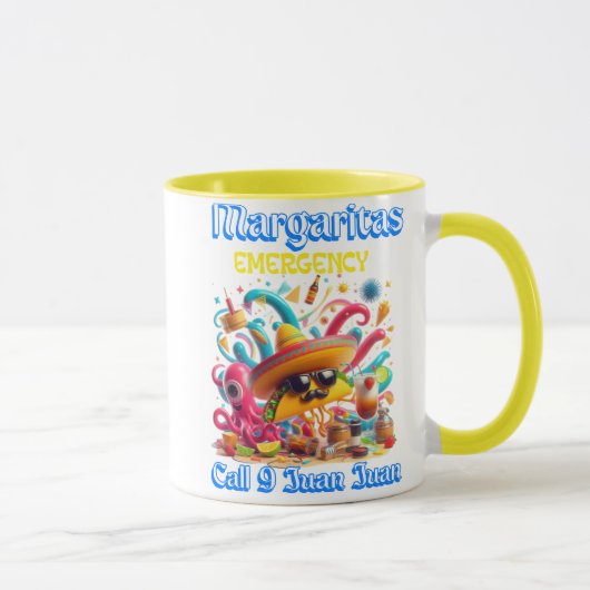 Sombrero und Sonnenbrille Margarita Emergency Tasse (Rechts)