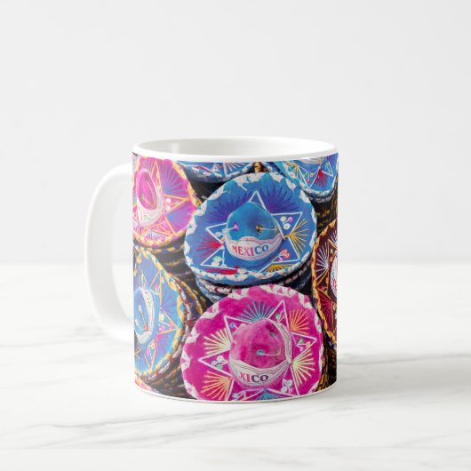 Sombreros in Mexiko Kaffeetasse (Vorderseite Links)