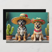 Sombreros perros einladung (Vorne/Hinten)