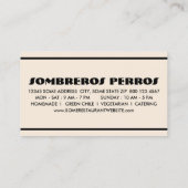 Sombreros perros meme treuekarte (Rückseite)