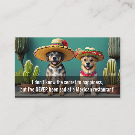Sombreros perros meme treuekarte (Vorderseite)