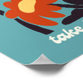 Some Blooms Take Longer Retro Flower Poster (Ecke)