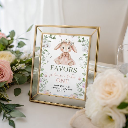 Some Bunny Baby Shower Favors Table Sign Sockelschild