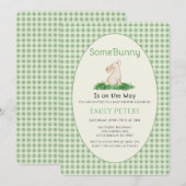 Some Bunny Baby Shower Green Einladung (Vorne/Hinten)
