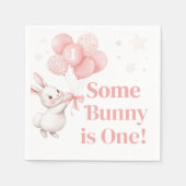 Some Bunny Balloon Birthday Party  Serviette (Vorderseite)