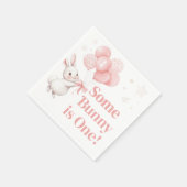 Some Bunny Balloon Birthday Party  Serviette (Ecke)