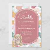Some Bunny Birthday Invitation Bunny 1st Birthday Einladung (Vorderseite)