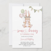 Some Bunny Birthday Party Einladung (Vorderseite)