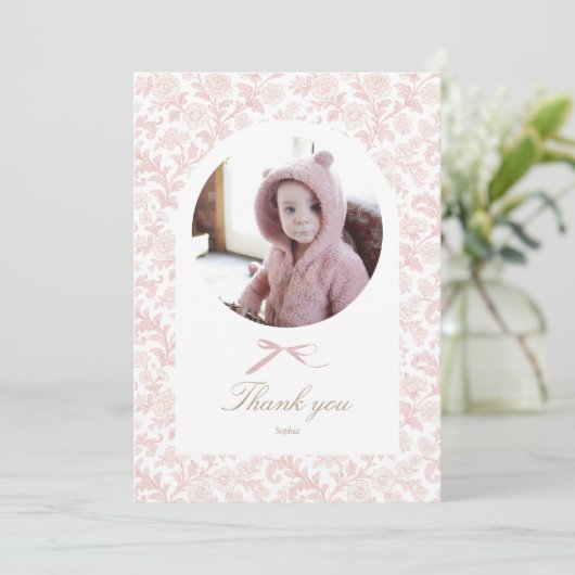 Some Bunny Birthday Photo Dankeskarte (Stehend Vorderseite)