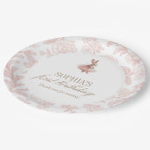 Some Bunny Birthday Pink Bunny Party Pappteller (Schrägansicht)