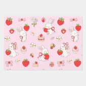 Some Bunny Birthday Pink Geschenkpapier Set (Vorderseite)