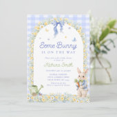 Some Bunny Boy Baby Shower Einladung (Stehend Vorderseite)
