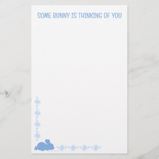Some Bunny Cute Daisy Personal Custom Spring Briefpapier (Vorderseite)