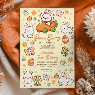 Some Bunny Cute Easter 1st Geburtstagsfeier Einladung