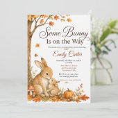 Some Bunny Fall Baby Shower Einladung (Stehend Vorderseite)