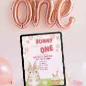 Some Bunny First Birthday, Pink Invitation Einladung