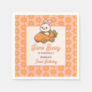 Some Bunny Floral Süße Ostern 1. Geburtstagsfeier Serviette
