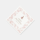 Some Bunny Geburtstag Rosa Bunny Party Serviette (Ecke)