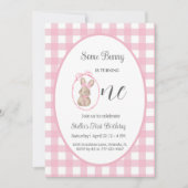 Some Bunny Invitation 1st Birthday Party Card Einladung (Vorderseite)