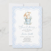 Some Bunny Is On The Way Baby Shower Boy Einladung (Vorderseite)