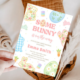 Some Bunny Is On The Way Baby Shower Einladung