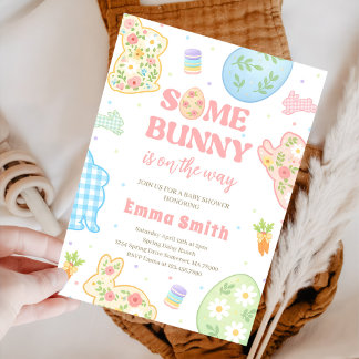 Some Bunny Is On The Way Baby Shower Einladung