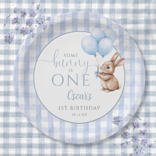Some Bunny Is One Blaue Luftballons 1. Geburtstag Pappteller