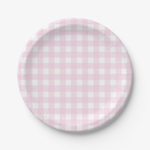 Some Bunny is One Geburtstag Rosa Gingham Hase Pappteller