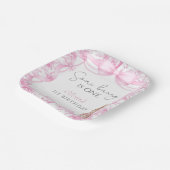 Some Bunny Is One Girl 1st Birthday Pappteller (Gewinkelt)