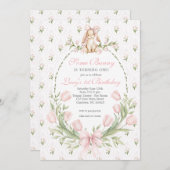 Some Bunny is One Invitation, Bunny Birthday Einladung (Vorne/Hinten)