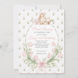 Some Bunny is One Invitation, Bunny Birthday Einladung
