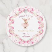 Some Bunny is One Pink Bow Gingham 1st Birthday Geschenkanhänger (Vorderseite)