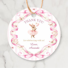 Some Bunny is One Pink Bow Gingham 1st Birthday Geschenkanhänger