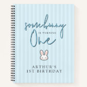 Some Bunny is turning One 1st Birthday Celebration Notizblock (Vorderseite)