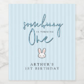Some Bunny is turning One 1st Birthday Celebration Weinetikett (Einzelnes Label)