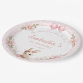 Some Bunny is Turning One 1st Birthday  Pappteller (Schrägansicht)