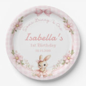 Some Bunny is Turning One 1st Birthday  Pappteller (Vorderseite)