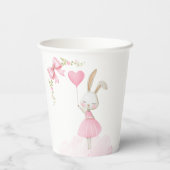 Some Bunny is Turning One 1st Birthday, Pink Bow Pappbecher (Rückseite)