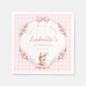 Some Bunny is Turning One 1st Birthday  Serviette (Vorderseite)