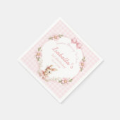 Some Bunny is Turning One 1st Birthday  Serviette (Ecke)