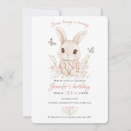 Some Bunny is Turning One Birthday Invitation Einladung