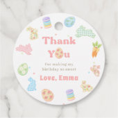 Some Bunny is Turning One Pastel Birthday Thank  Geschenkanhänger (Rückseite)