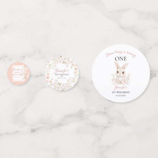 Some Bunny is Turning One Table Confetti Konfetti (Vorderseiten)