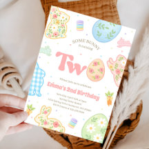 Some Bunny is Turning Two Pastel Birthday