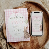 Some Bunny is Two Birthday Invitation Easter Einladung