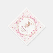 Some Bunny ist Ein Rosa Schleife Gingham 1. Geburt Serviette (Ecke)