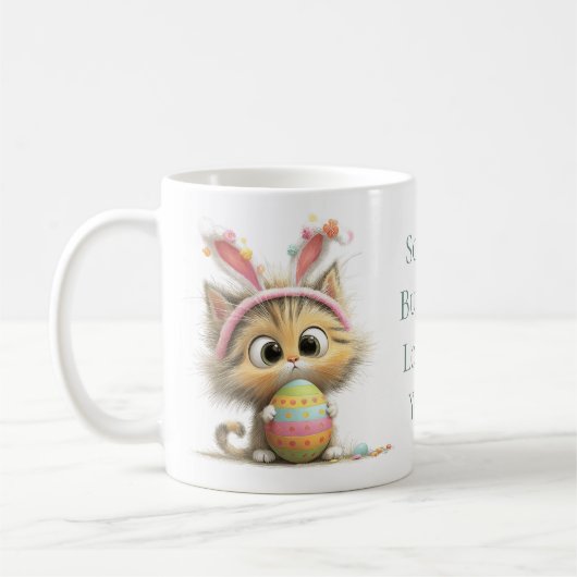 Some Bunny Liebt Dich Osterkatze Tasse (Links)