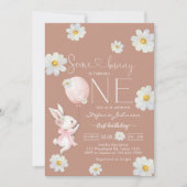 Some Bunny Little Bunny First 1st Birthday Einladung (Vorderseite)