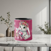 Some Bunny Loves Me Whimsical Spring Personalized Tasse