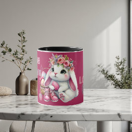 Some Bunny Loves Me Whimsical Spring Personalized  Tasse
